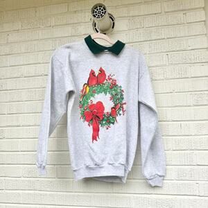 Trau & Loevner TNT Vintage 90's Christmas Cardinal Crewneck Sweatshirt